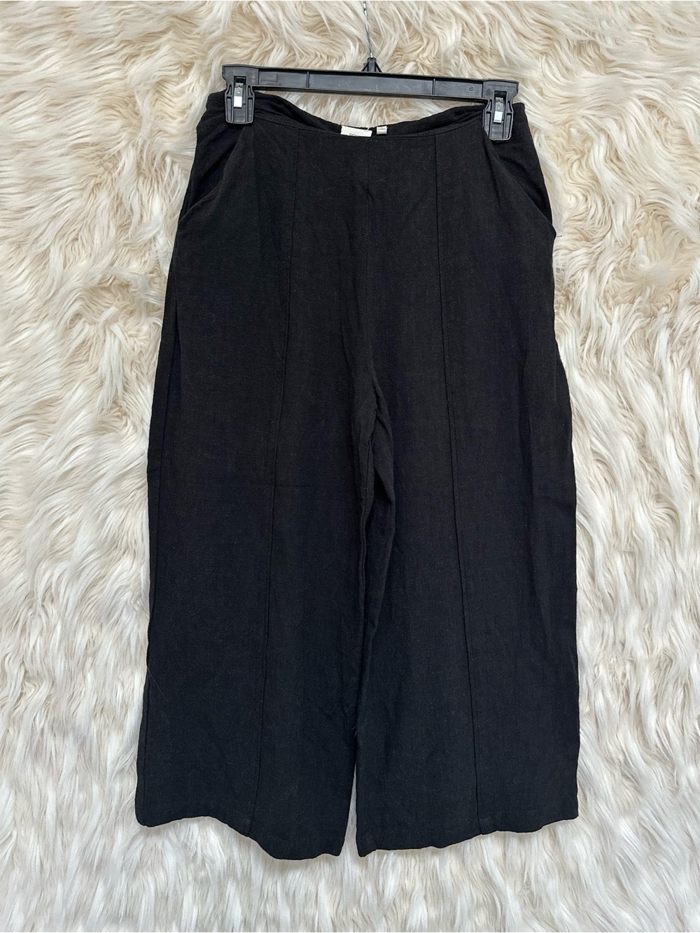 Good Luck Gem Black Wide-Leg Pants | Size M